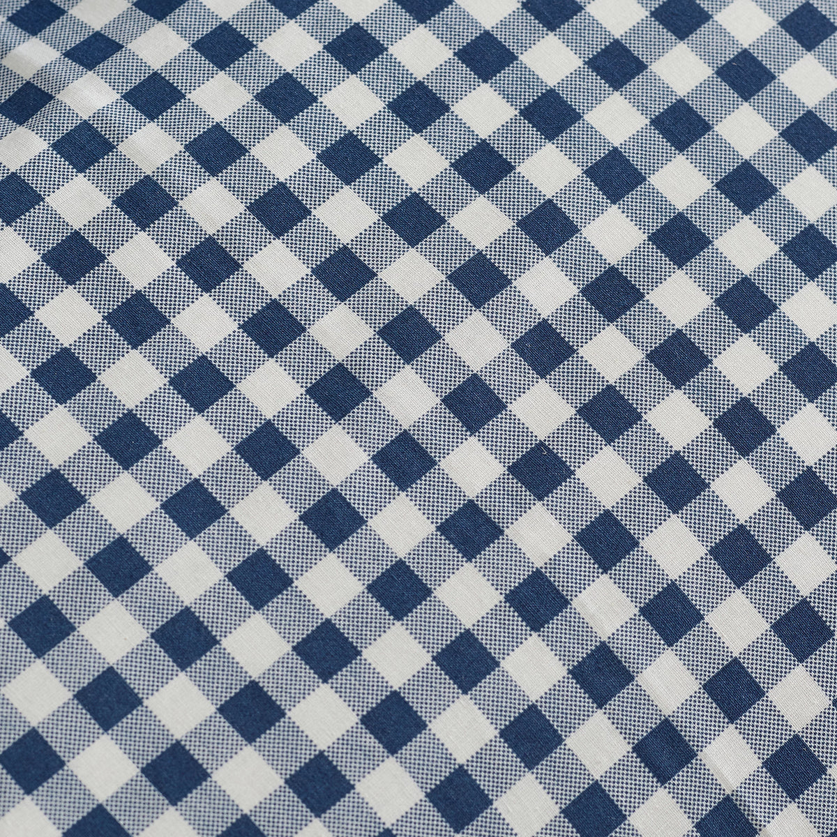 Catherine Lansfield Bamford Gingham Check Fitted Sheet Navy Blue