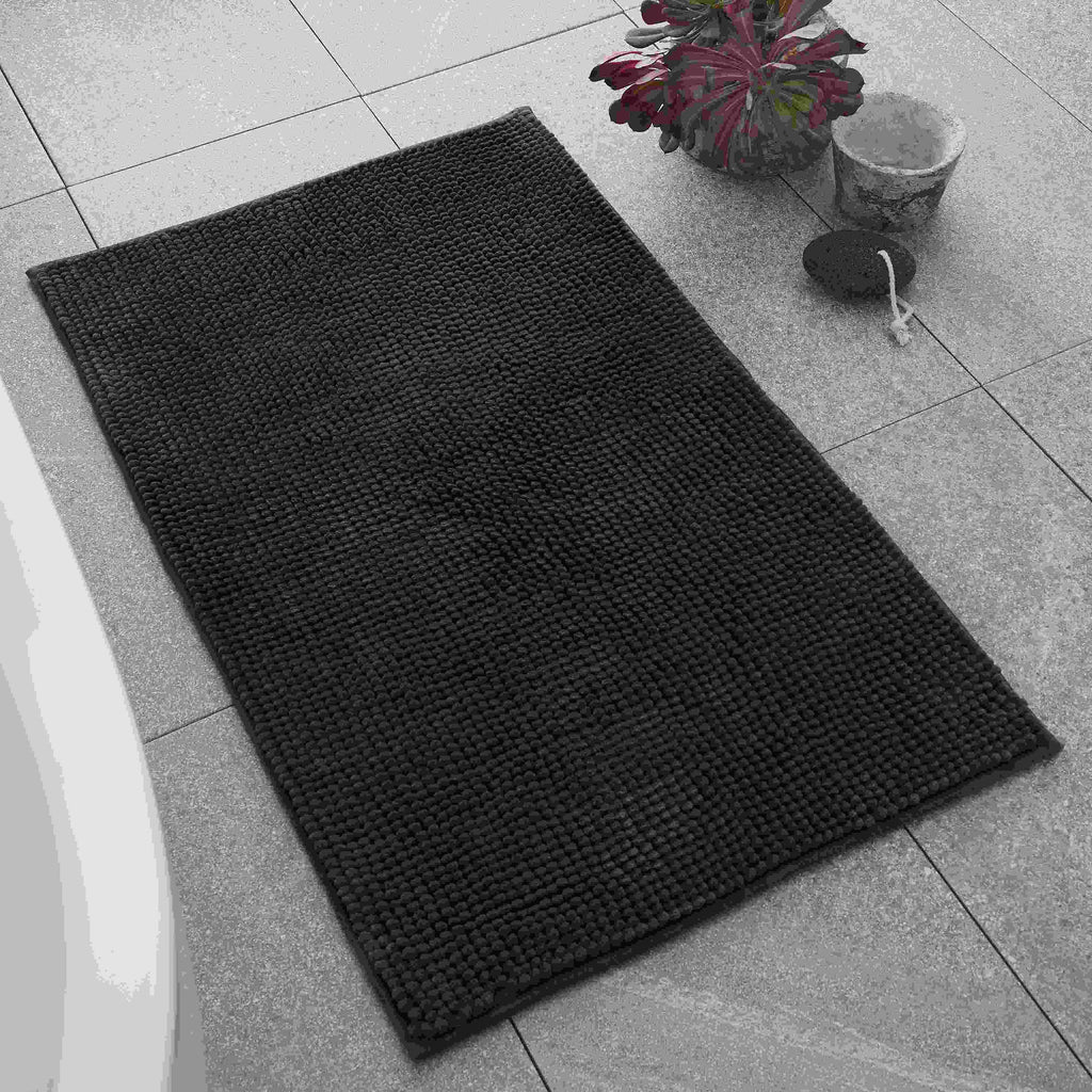 Catherine Lansfield Bathroom Bobble Bath Mat Charcoal