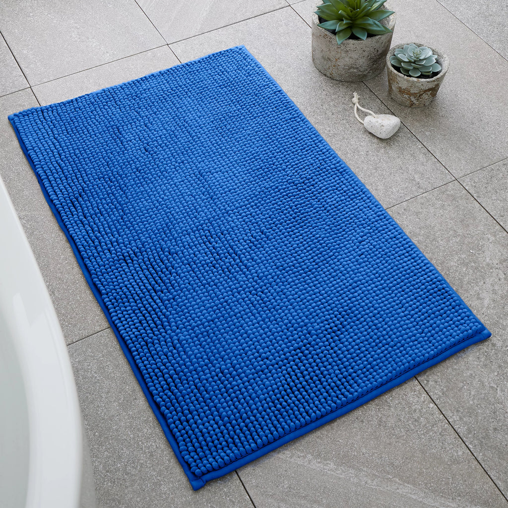Catherine Lansfield Bathroom Bobble Bath Mat Cobalt Blue