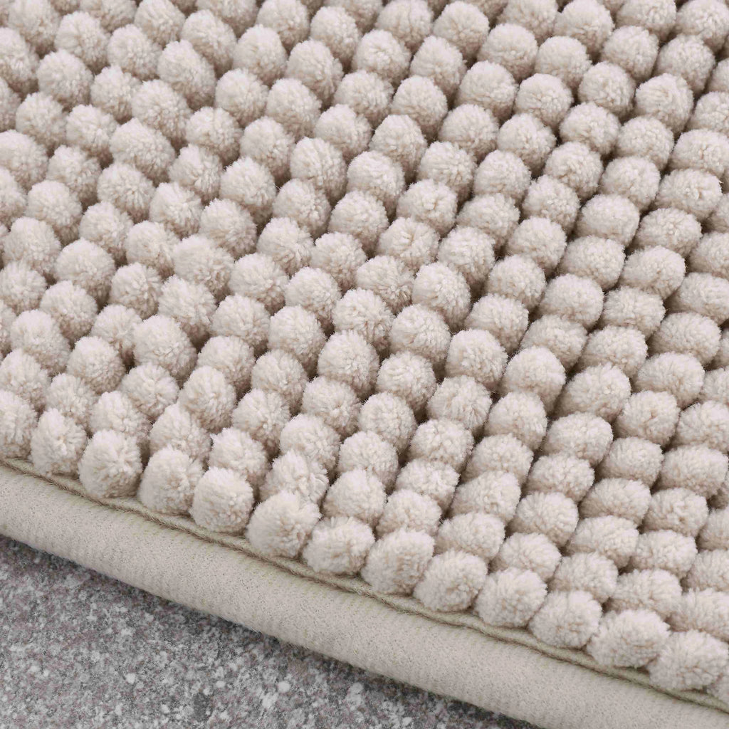 Catherine Lansfield Bathroom Bobble Bath Mat Natural