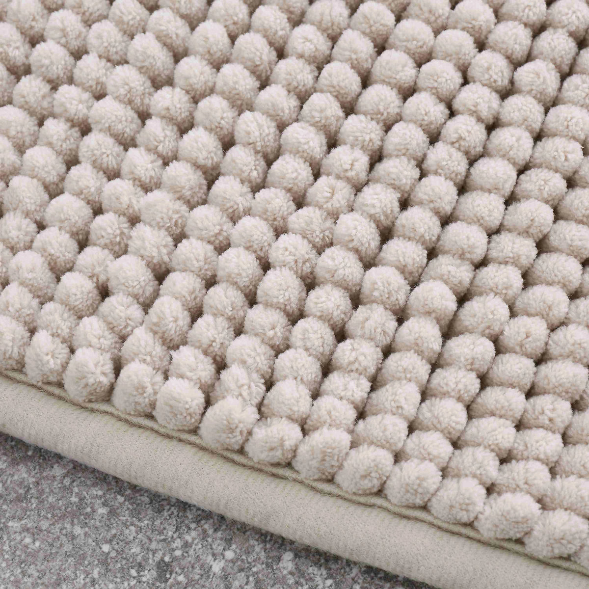 Catherine Lansfield Bathroom Bobble Bath Mat Natural
