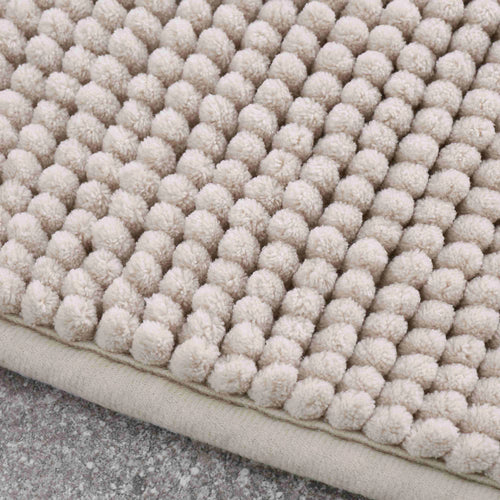 Catherine Lansfield Bathroom Bobble Bath Mat Natural