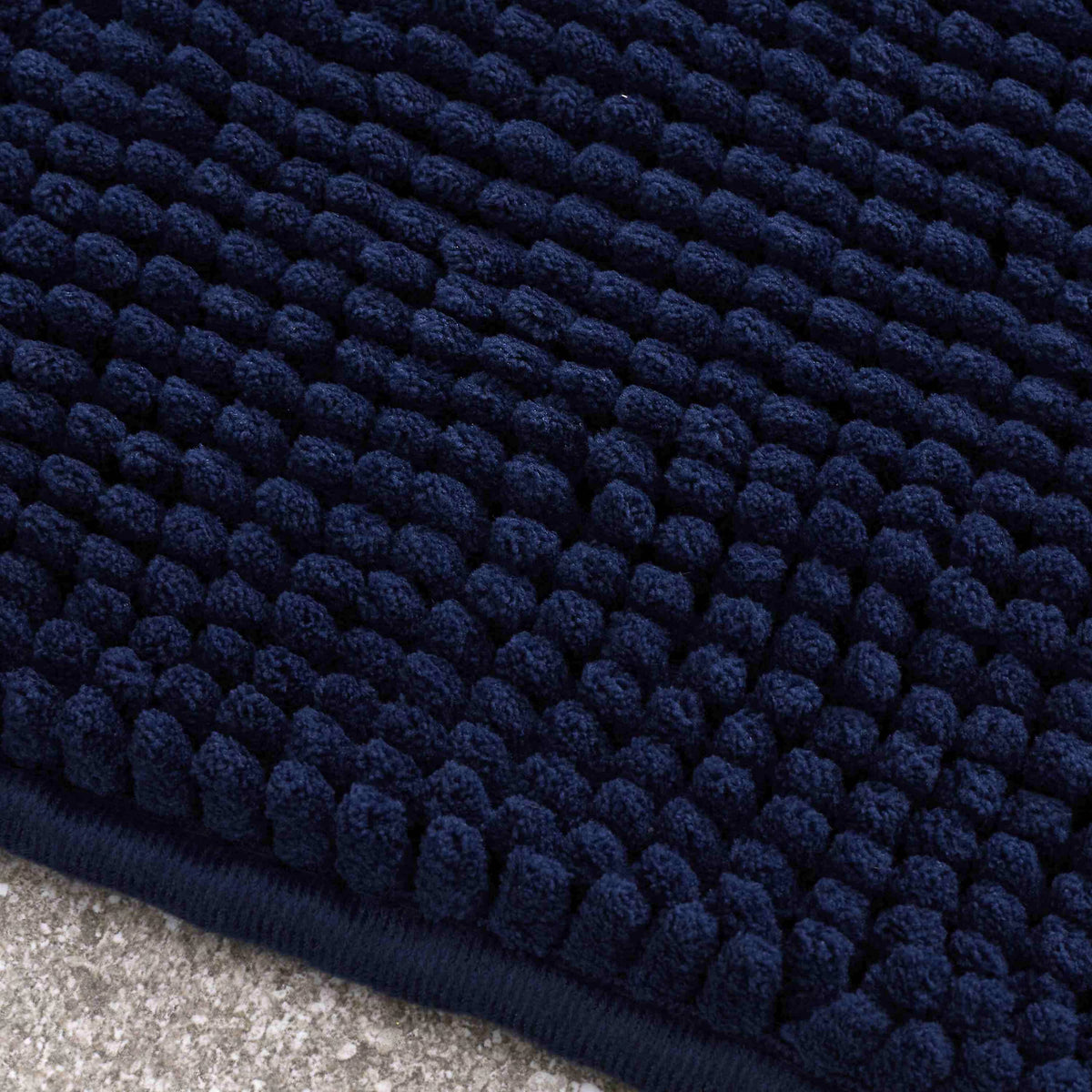 Catherine Lansfield Bathroom Bobble Bath Mat Navy