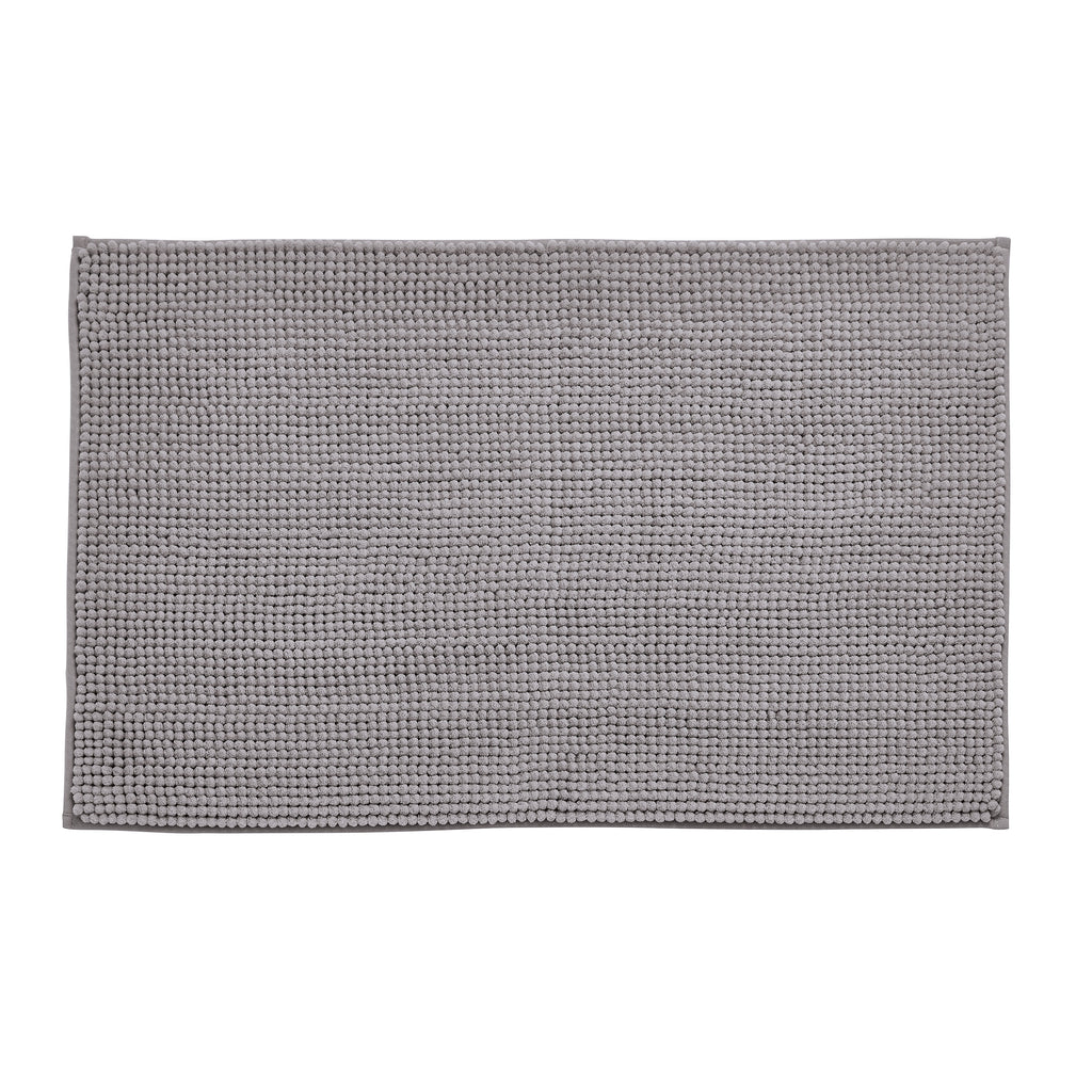 Catherine Lansfield Bathroom Bobble Bath Mat Silver