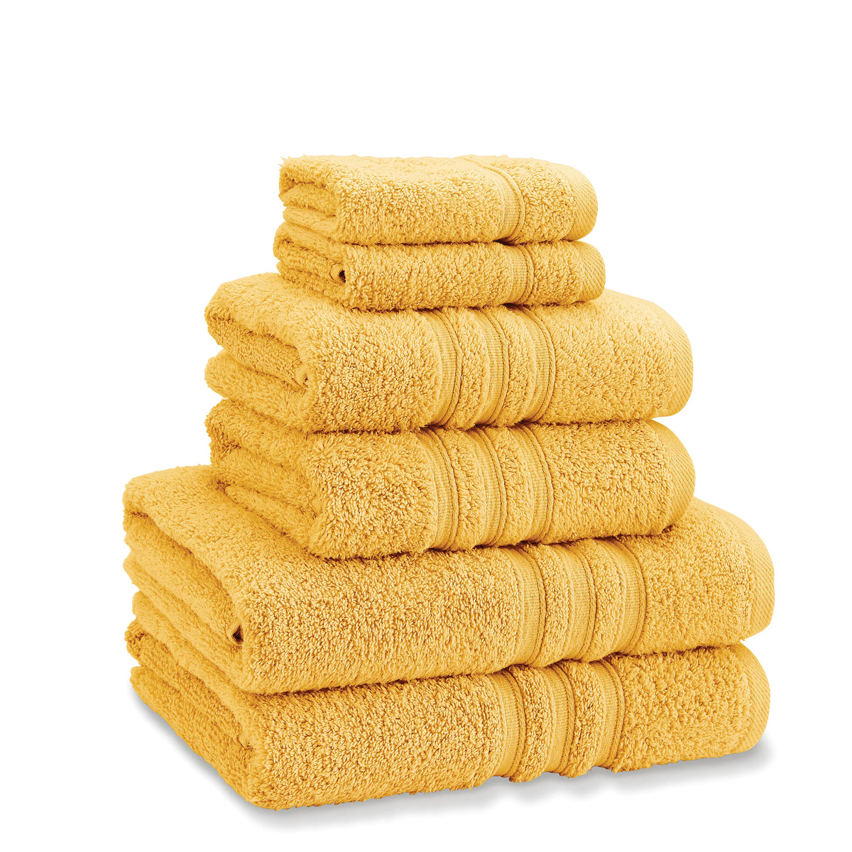 Catherine Lansfield Zero Twist 6 Piece Towel Bale Set Ochre