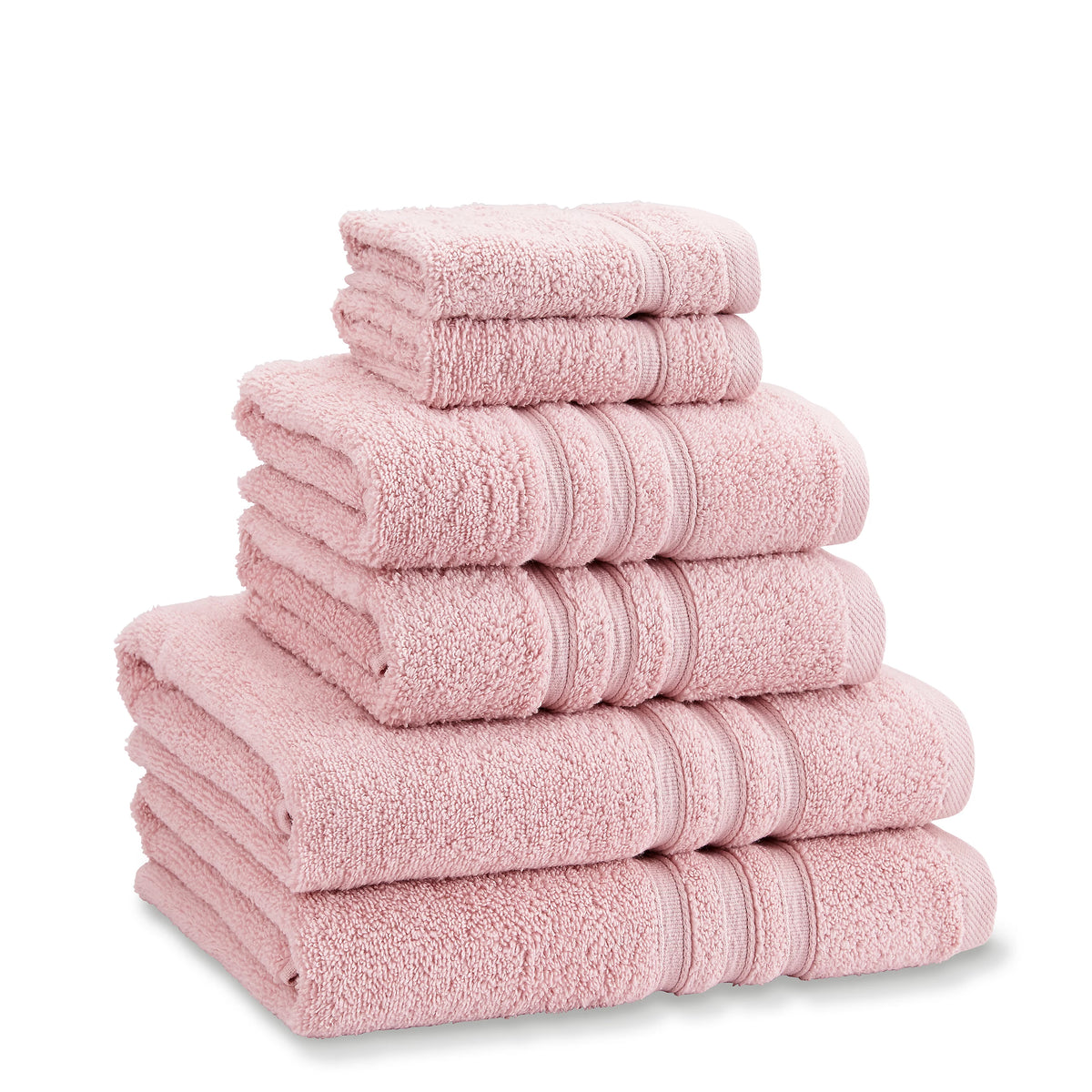 Catherine Lansfield Zero Twist 6 Piece Towel Bale Set Pink