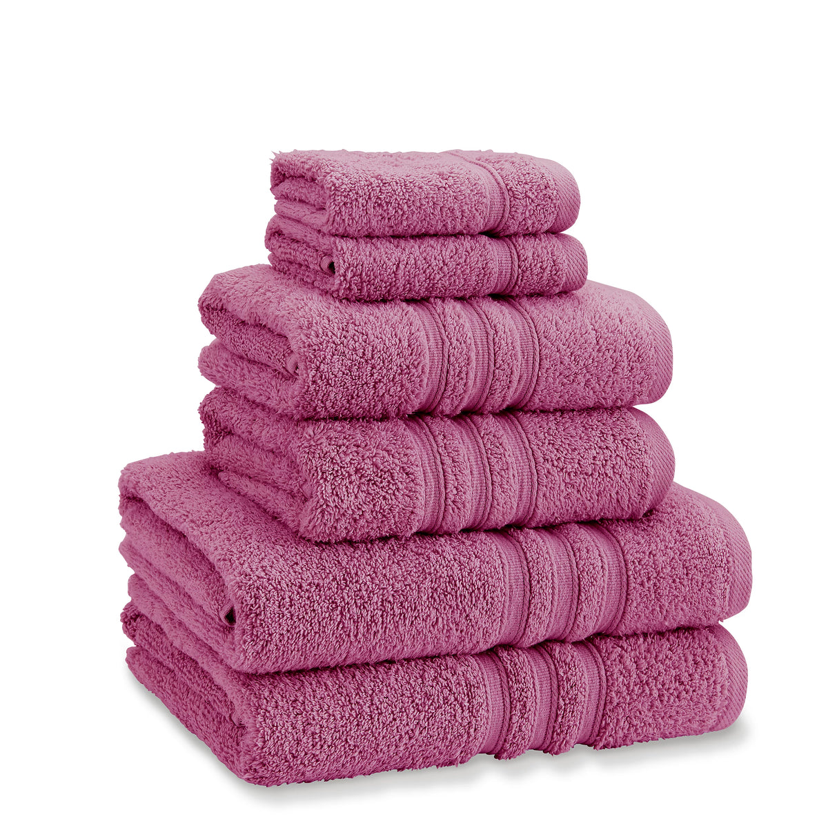 Catherine Lansfield Zero Twist 6 Piece Towel Bale Set Raspberry