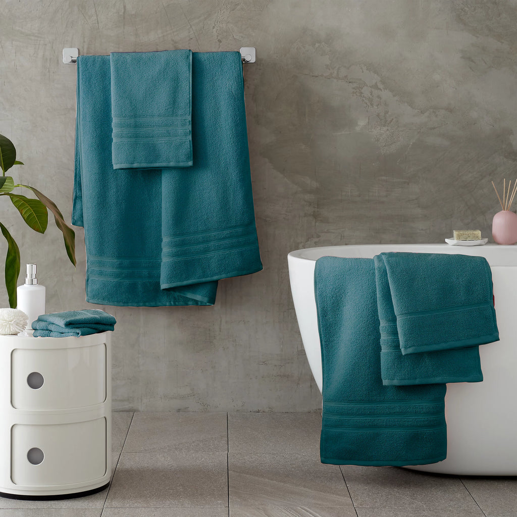 Catherine Lansfield Zero Twist 6 Piece Towel Bale Set Teal