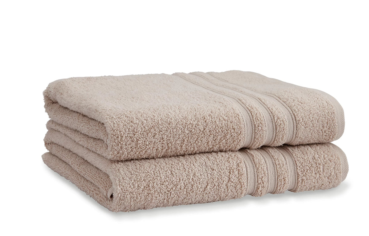 Catherine Lansfield Bathroom Zero Twist 500 GSM Soft & Absorbent Cotton Bath Sheet Pair in Natural
