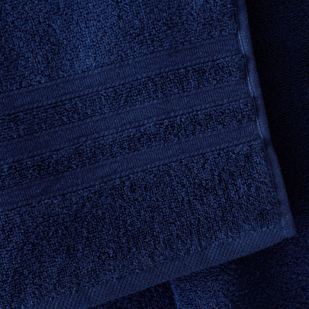 Catherine Lansfield Bathroom Zero Twist 500 GSM Soft & Absorbent Cotton Bath Sheet Pair in Navy