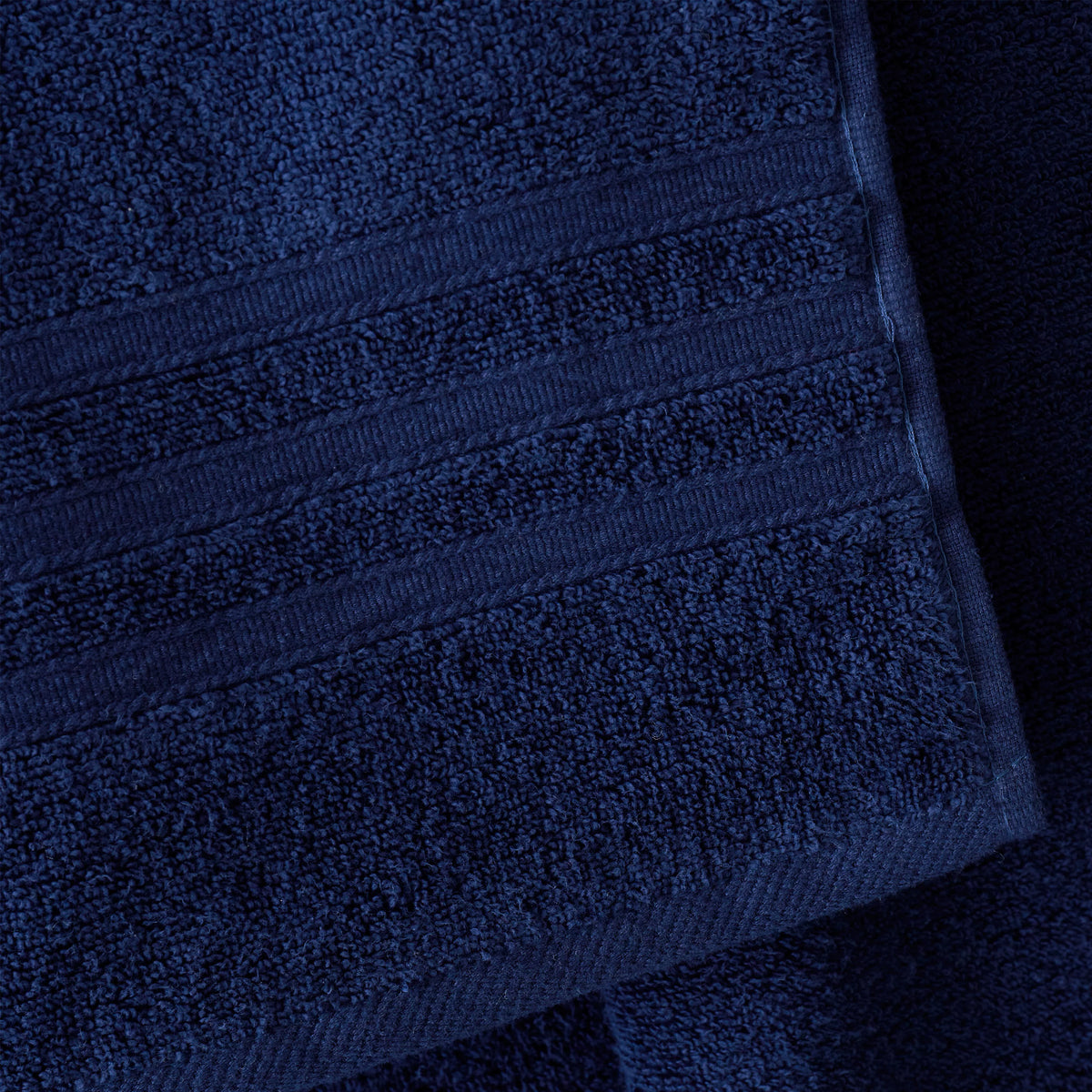 Catherine Lansfield Bathroom Zero Twist 500 GSM Soft & Absorbent Cotton Bath Sheet Pair in Navy