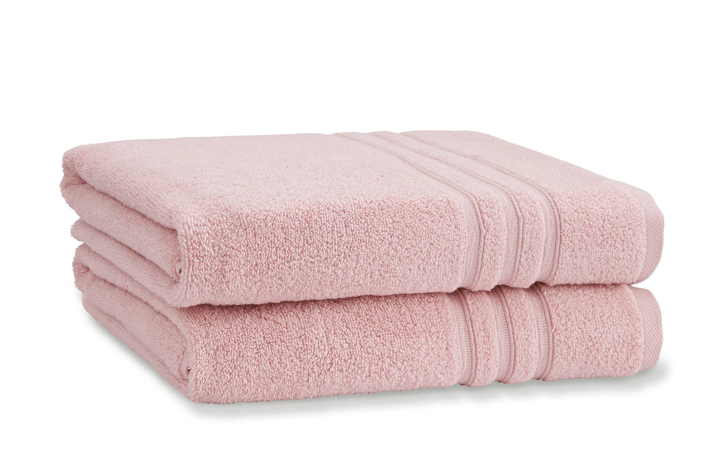 Catherine Lansfield Bathroom Zero Twist 500 GSM Soft & Absorbent Cotton Bath Sheet Pair in Pink