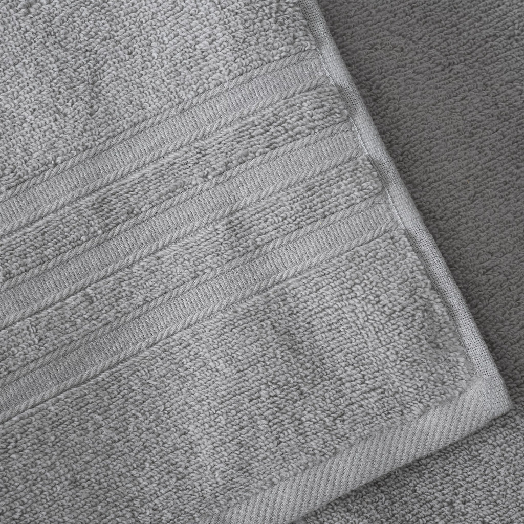 Catherine Lansfield Bathroom Zero Twist 500 GSM Soft & Absorbent Cotton Bath Sheet Pair in Silver