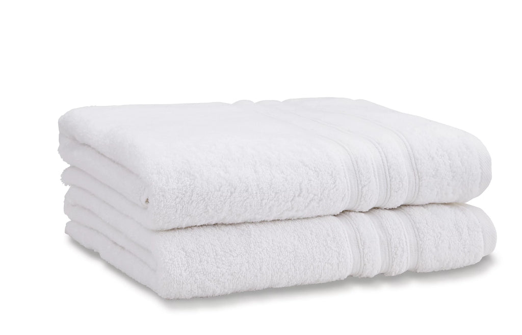 Catherine Lansfield Bathroom Zero Twist 500 GSM Soft & Absorbent Cotton Bath Sheet Pair in White