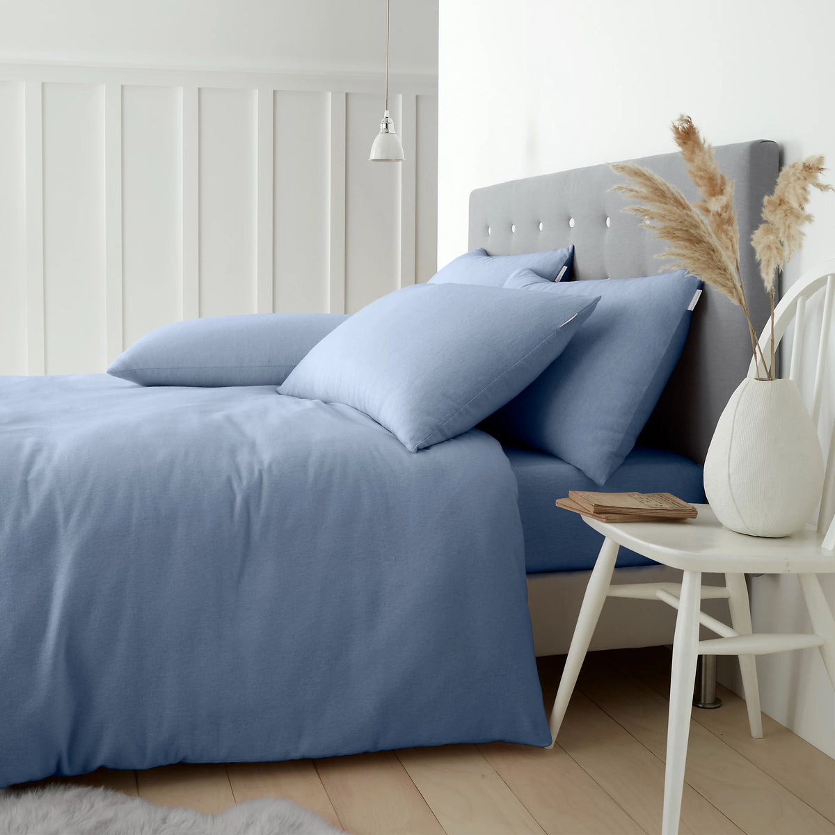Catherine Lansfield Brushed Cotton Duvet Cover Set Lansfield Blue