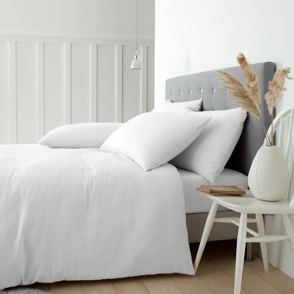 Catherine Lansfield Brushed Cotton Duvet Cover Set White