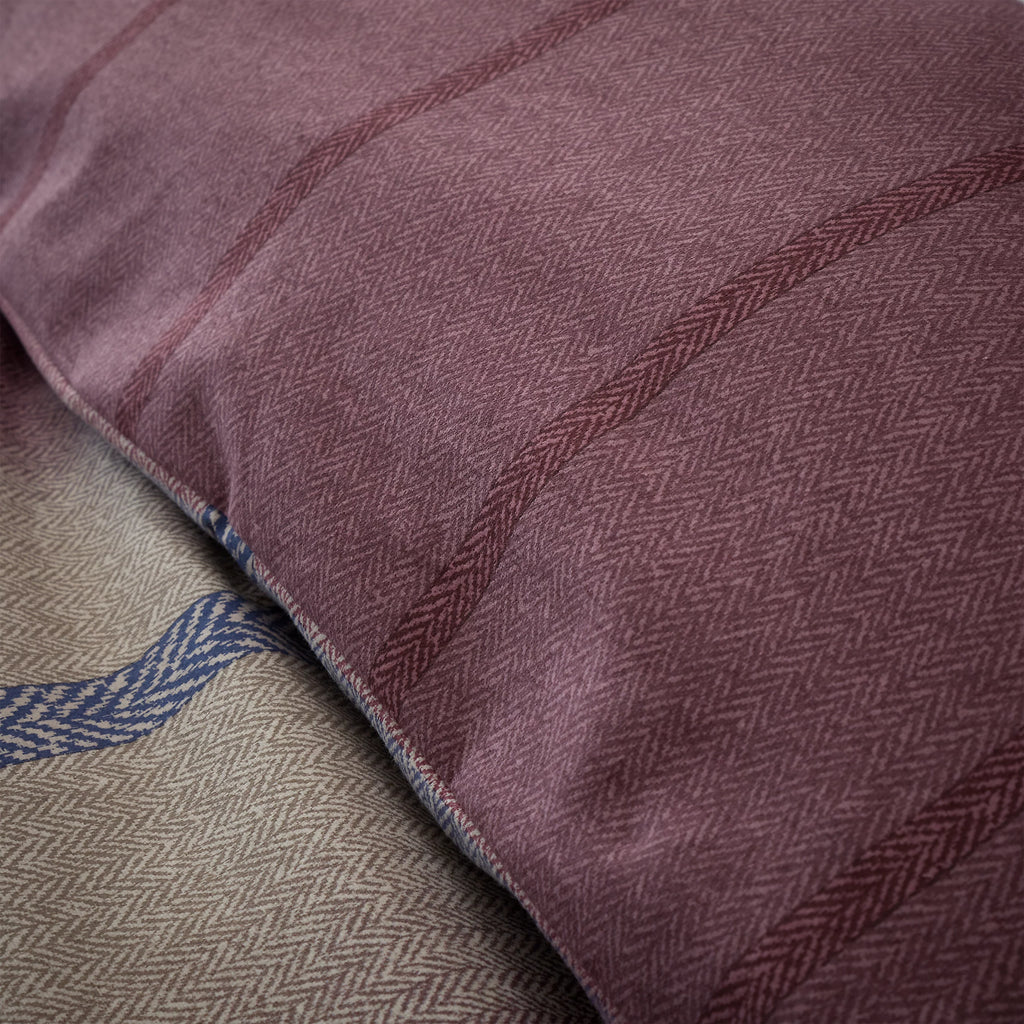 Catherine Lansfield Melrose Tweed Check Plum Brushed Cotton Duvet Set