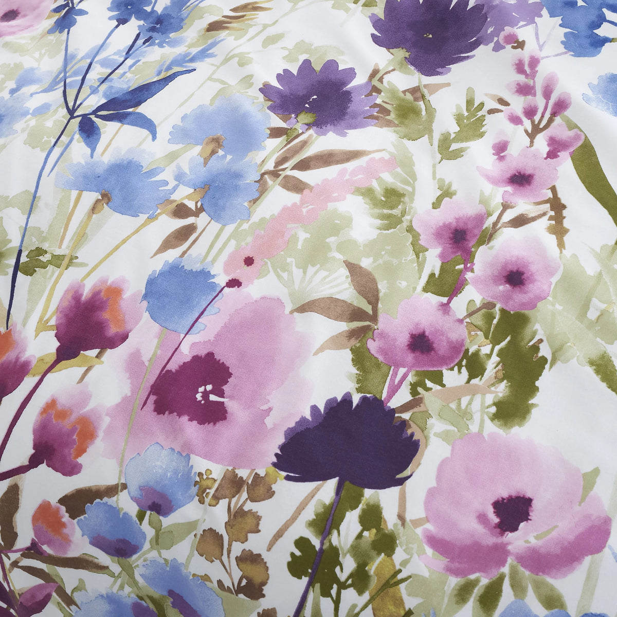 Catherine Lansfield Countryside Floral Duvet Cover Set Pink / Blue