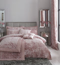 Catherine Lansfield Crushed Velvet Duvet Cover Set Blush Pink