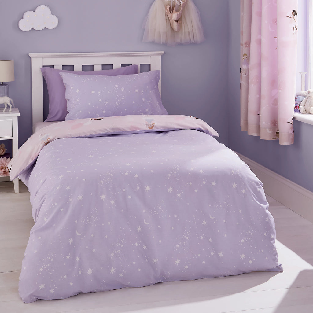 Catherine Lansfield Dancing Fairies Pink Duvet Cover Set