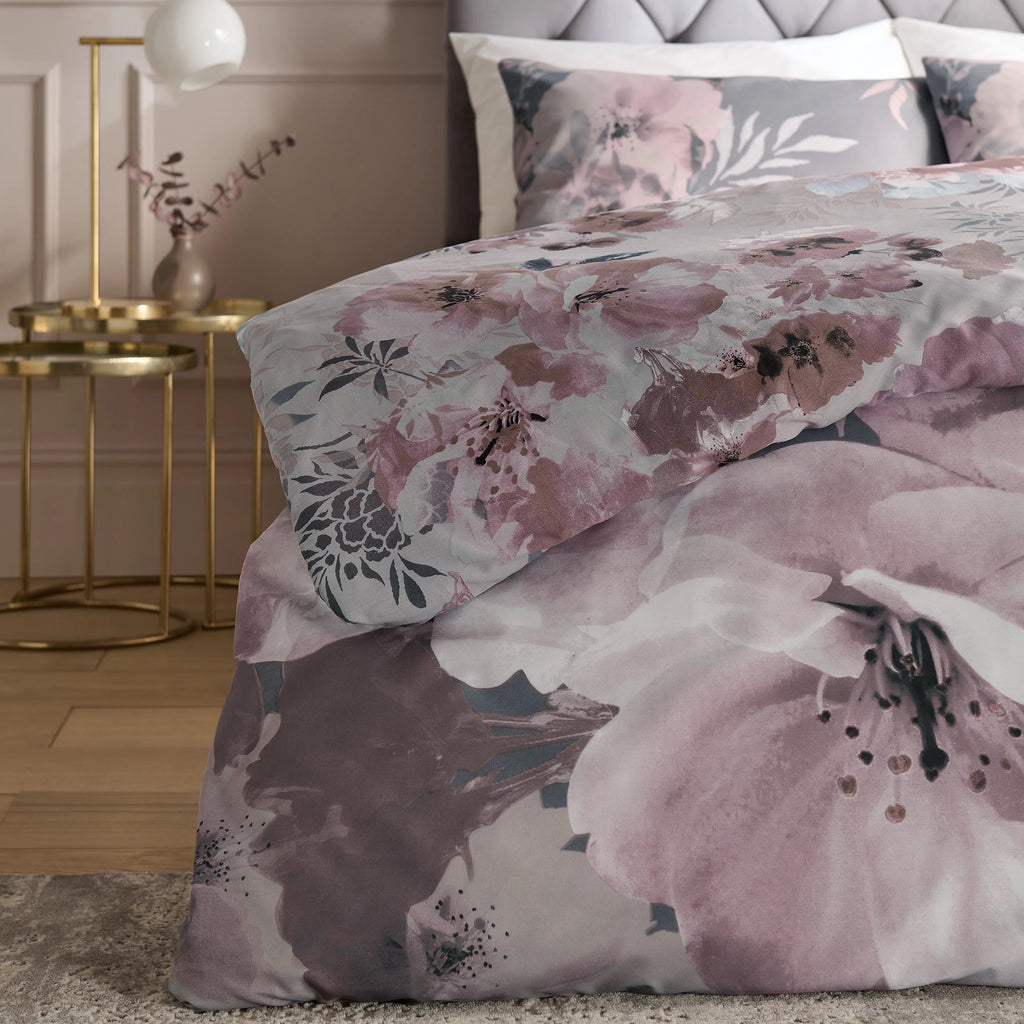 Catherine Lansfield Pink Dramatic Floral Duvet Cover Set