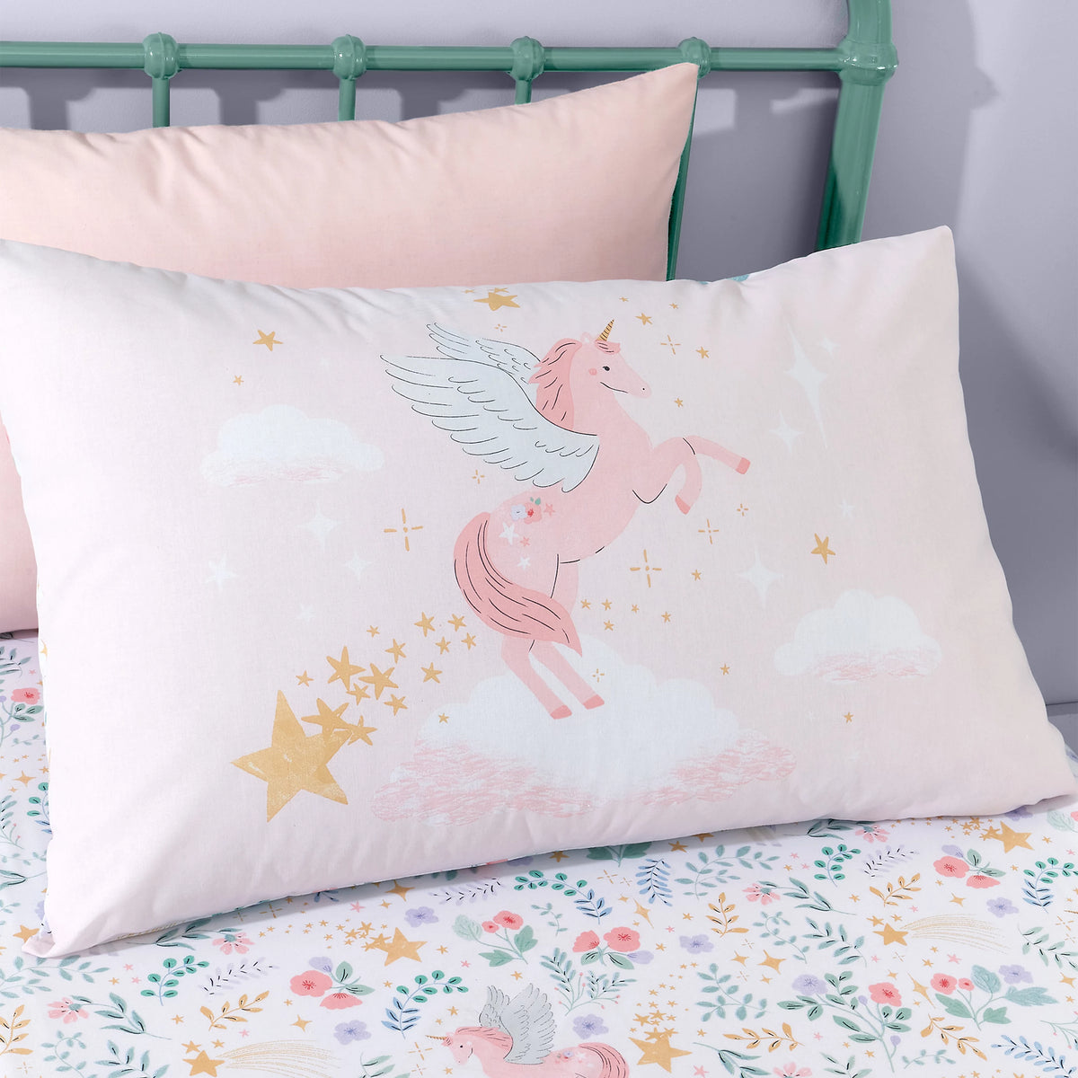 Catherine Lansfield Fairytale Unicorn Duvet Cover Set in Pink
