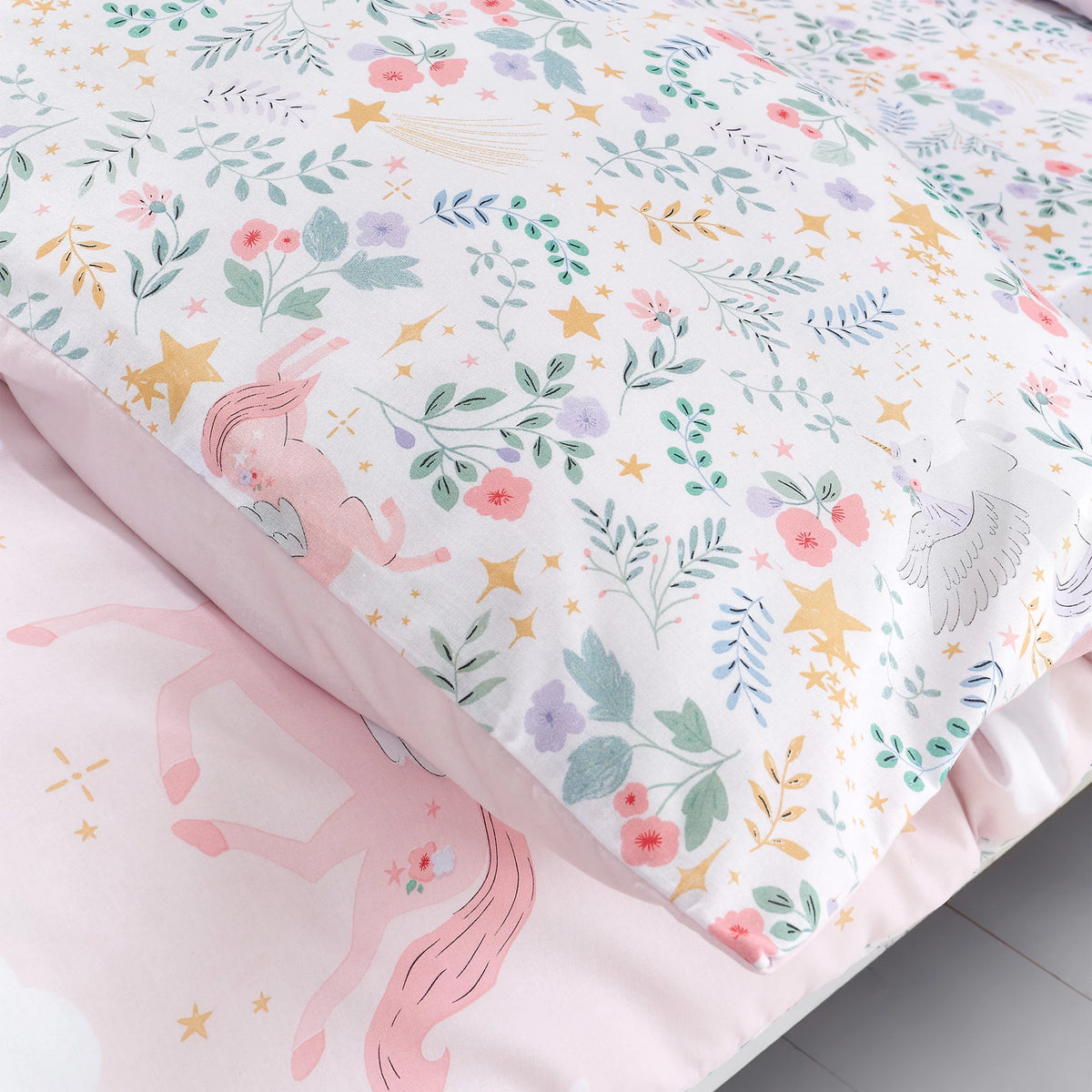 Catherine Lansfield Fairytale Unicorn Duvet Cover Set in Pink