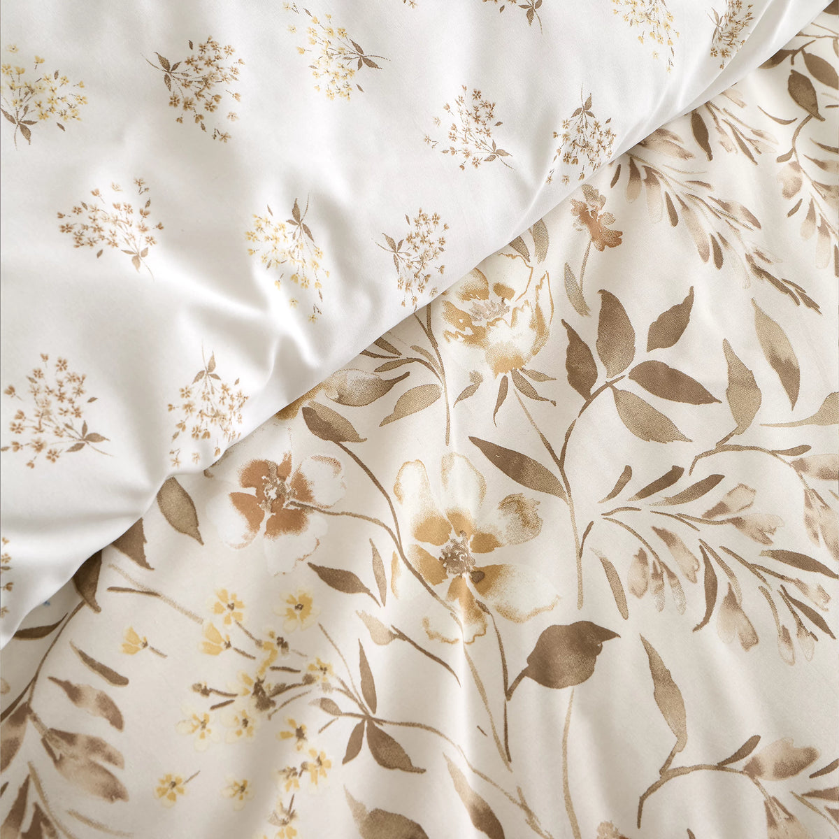 Catherine Lansfield Isadora Floral Reversible Duvet Cover Set Natural