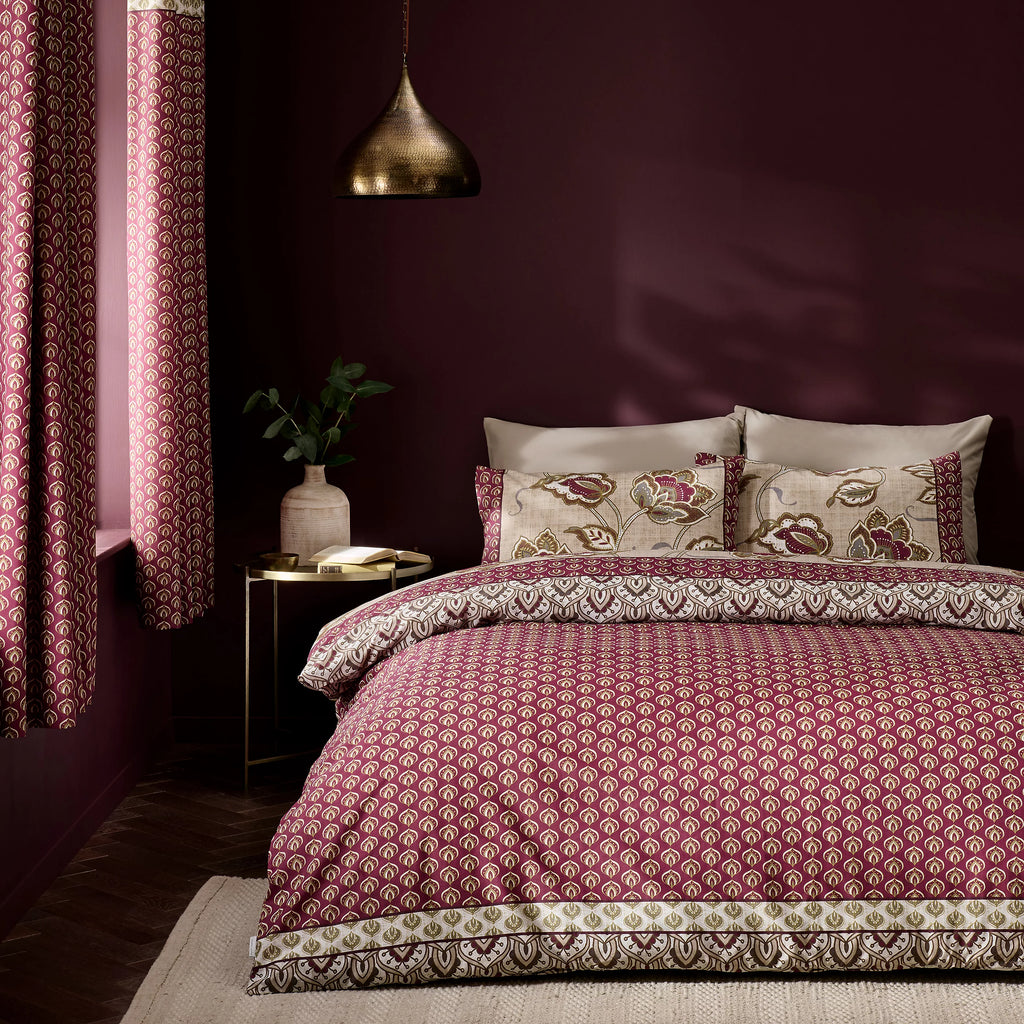 Catherine Lansfield Kashmir Paisley Floral Duvet Cover Set Natural