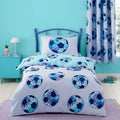 Catherine Lansfield Tie Dye Football Reversible Duvet Cover Set in Lilac