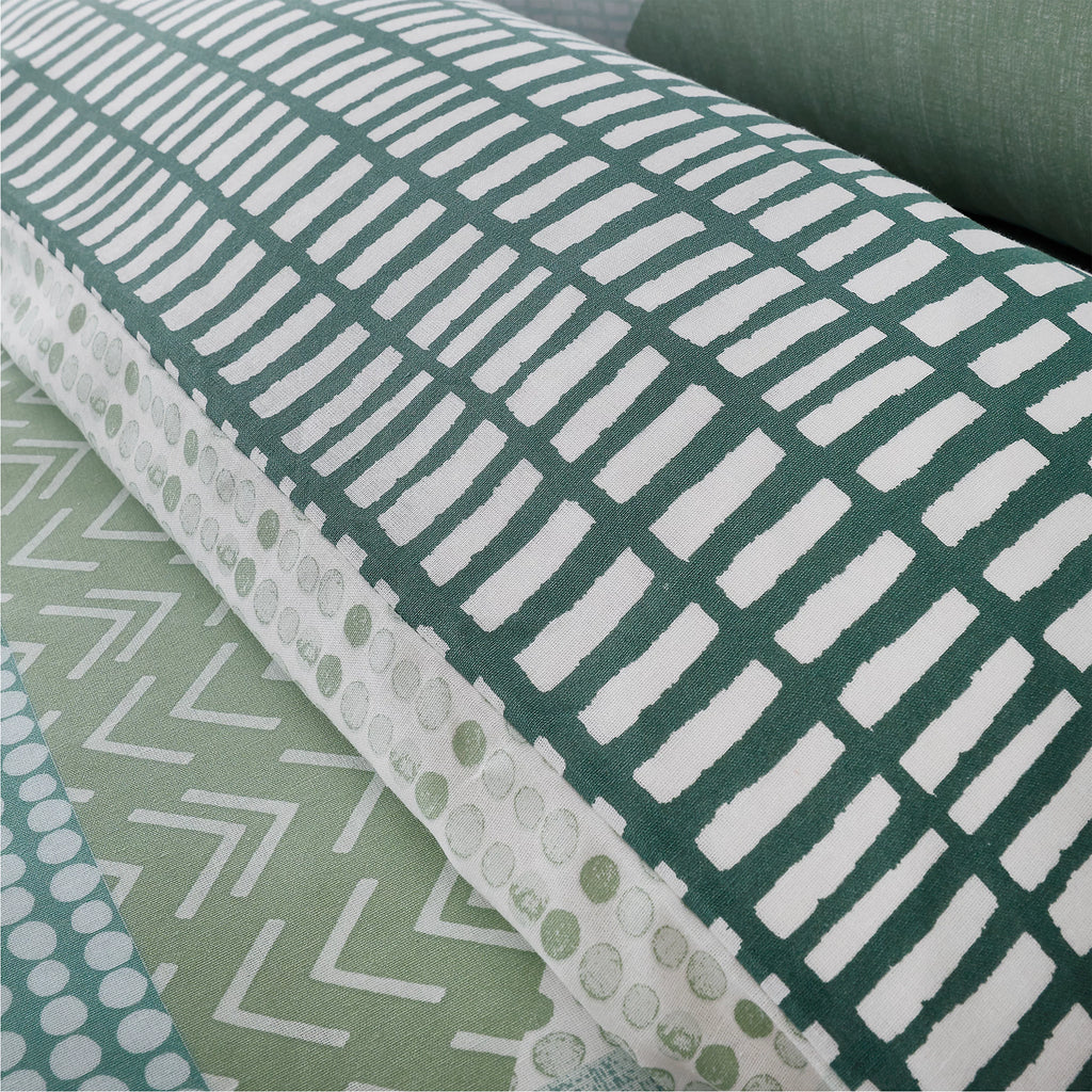 Catherine Lansfield Larsson Geo Duvet Cover Set Green