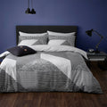 Catherine Lansfield Larsson Geo Duvet Cover Set Grey