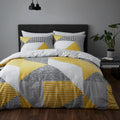 Catherine Lansfield Larsson Geo Duvet Cover Set Ochre