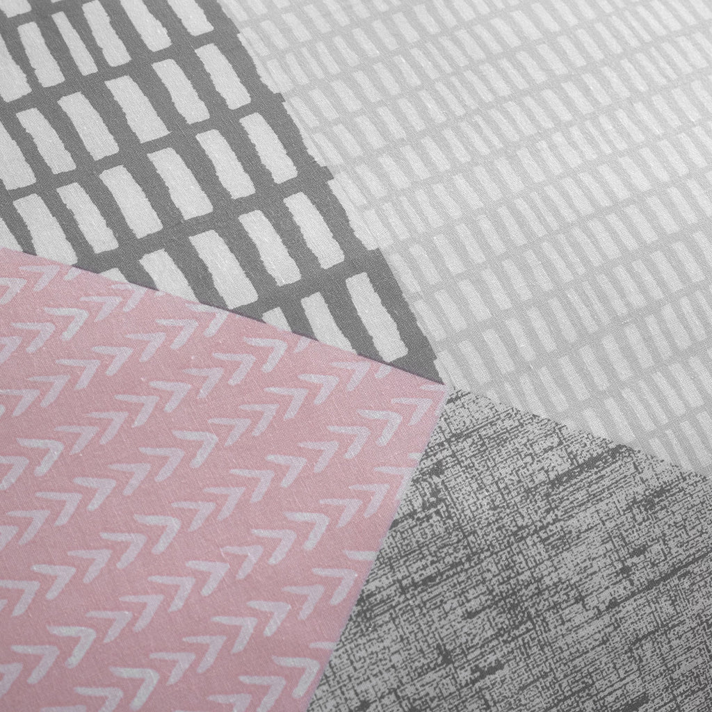 Catherine Lansfield Larsson Geo Duvet Cover Set Pink