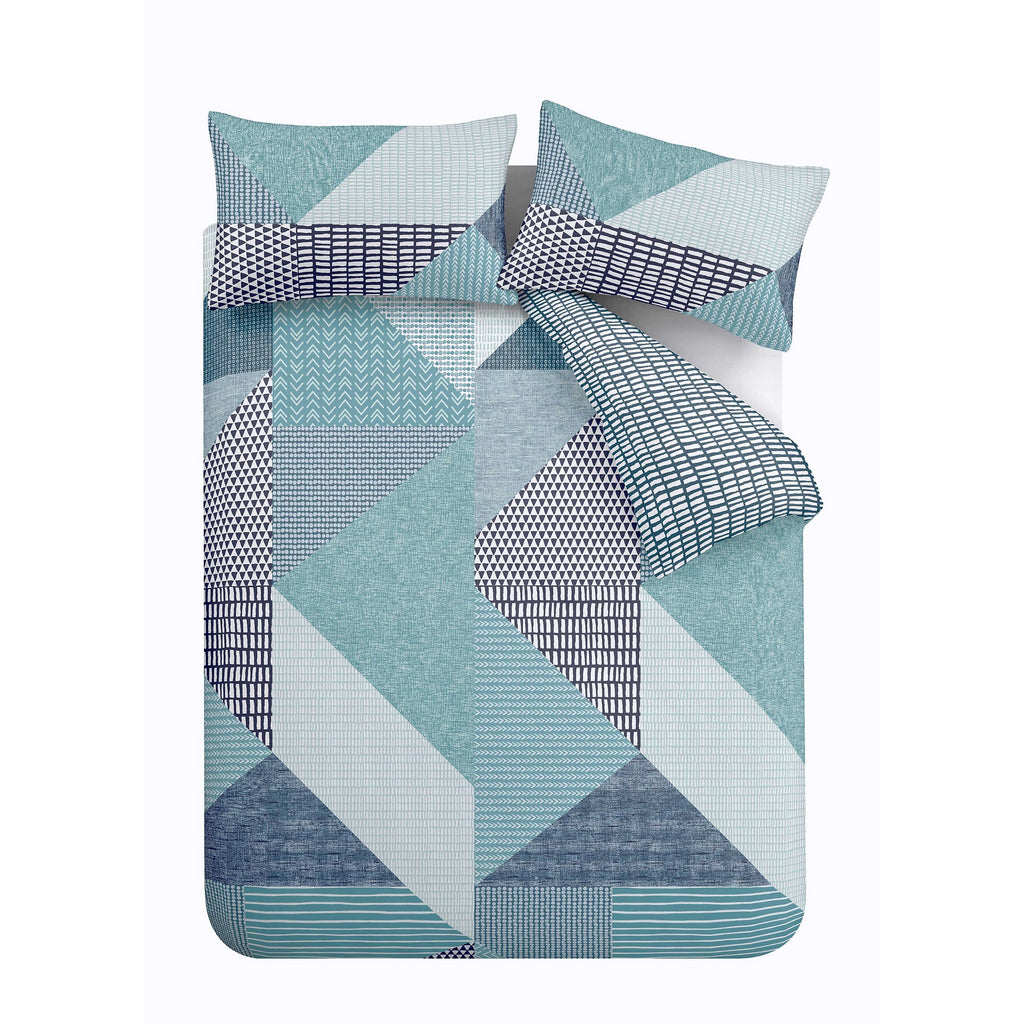 Catherine Lansfield Larsson Geo Duvet Cover Set Teal