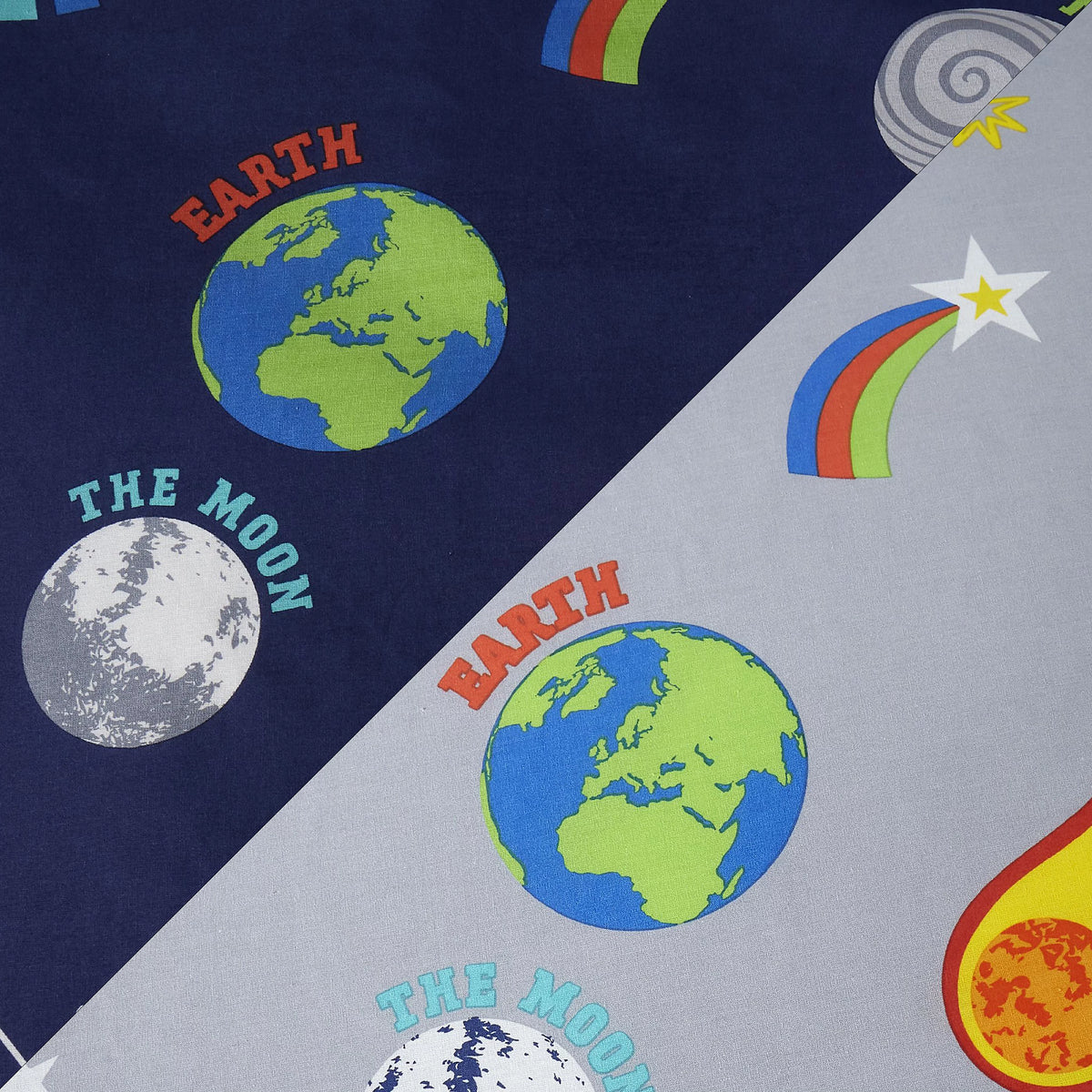 Catherine Lansfield Lost In Space Blue Duvet Cover Set