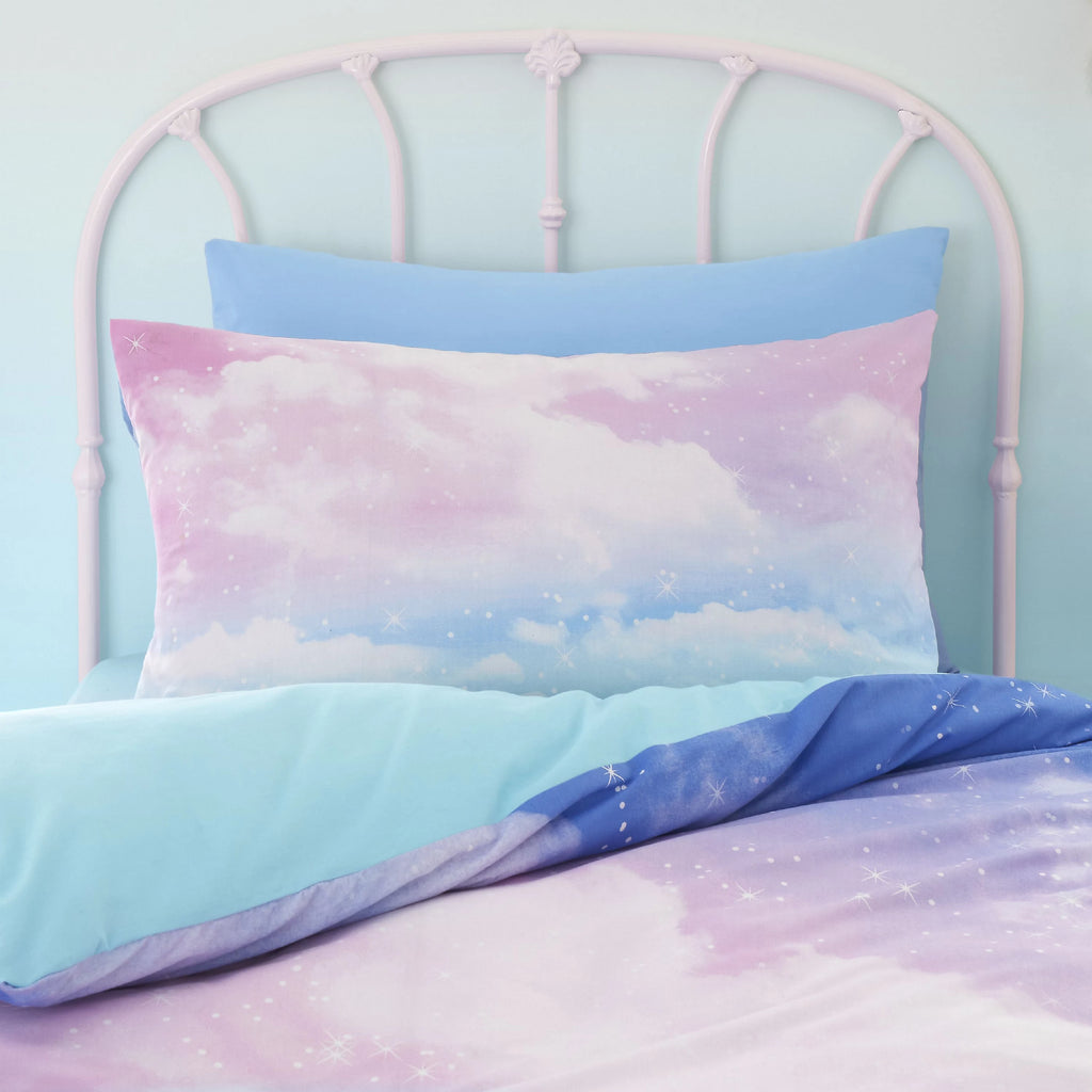 Catherine Lansfield Bedding Ombre Rainbow Clouds Duvet Cover Set in Pastel