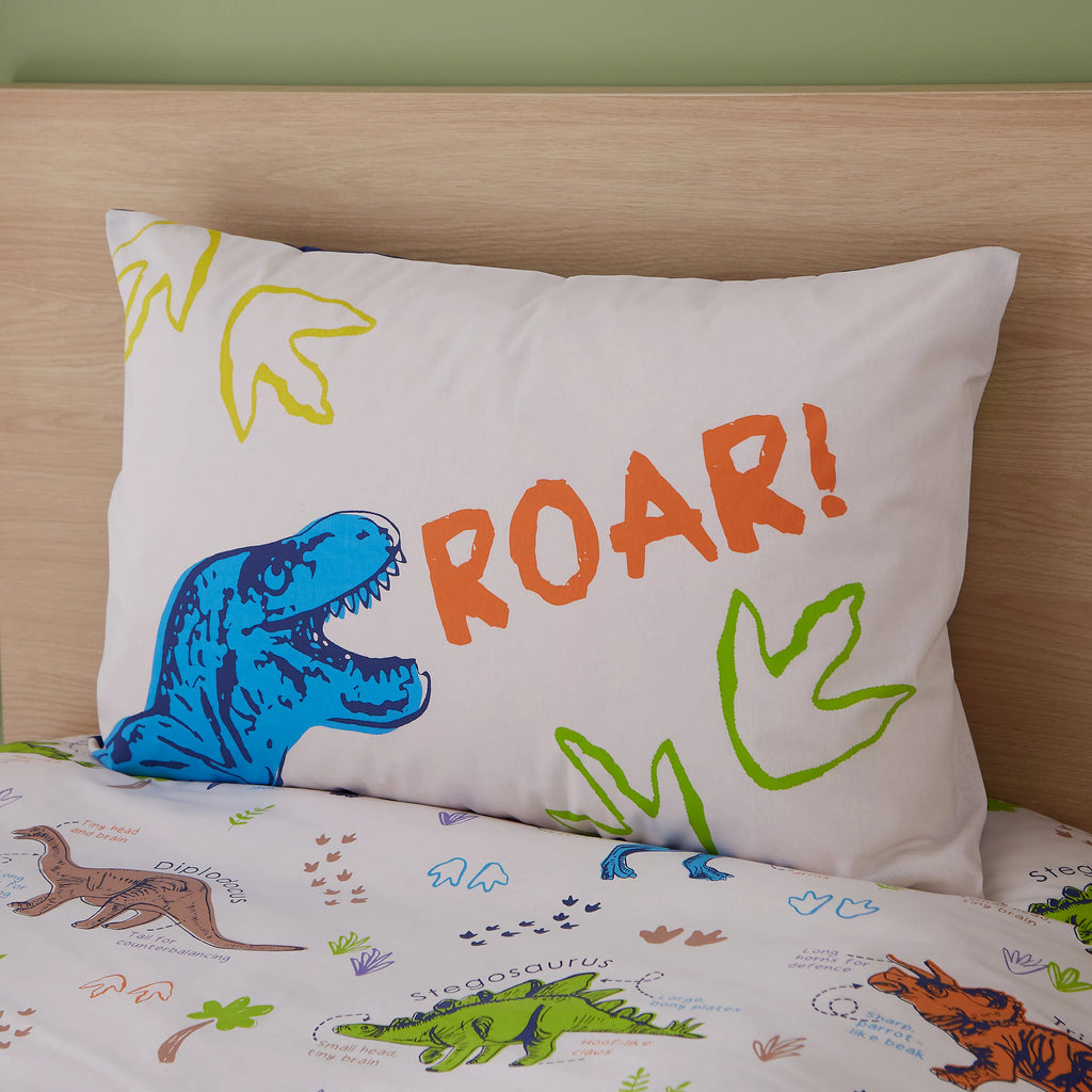 Catherine Lansfield Prehistoric Dinosaurs Reversible Duvet Cover Set