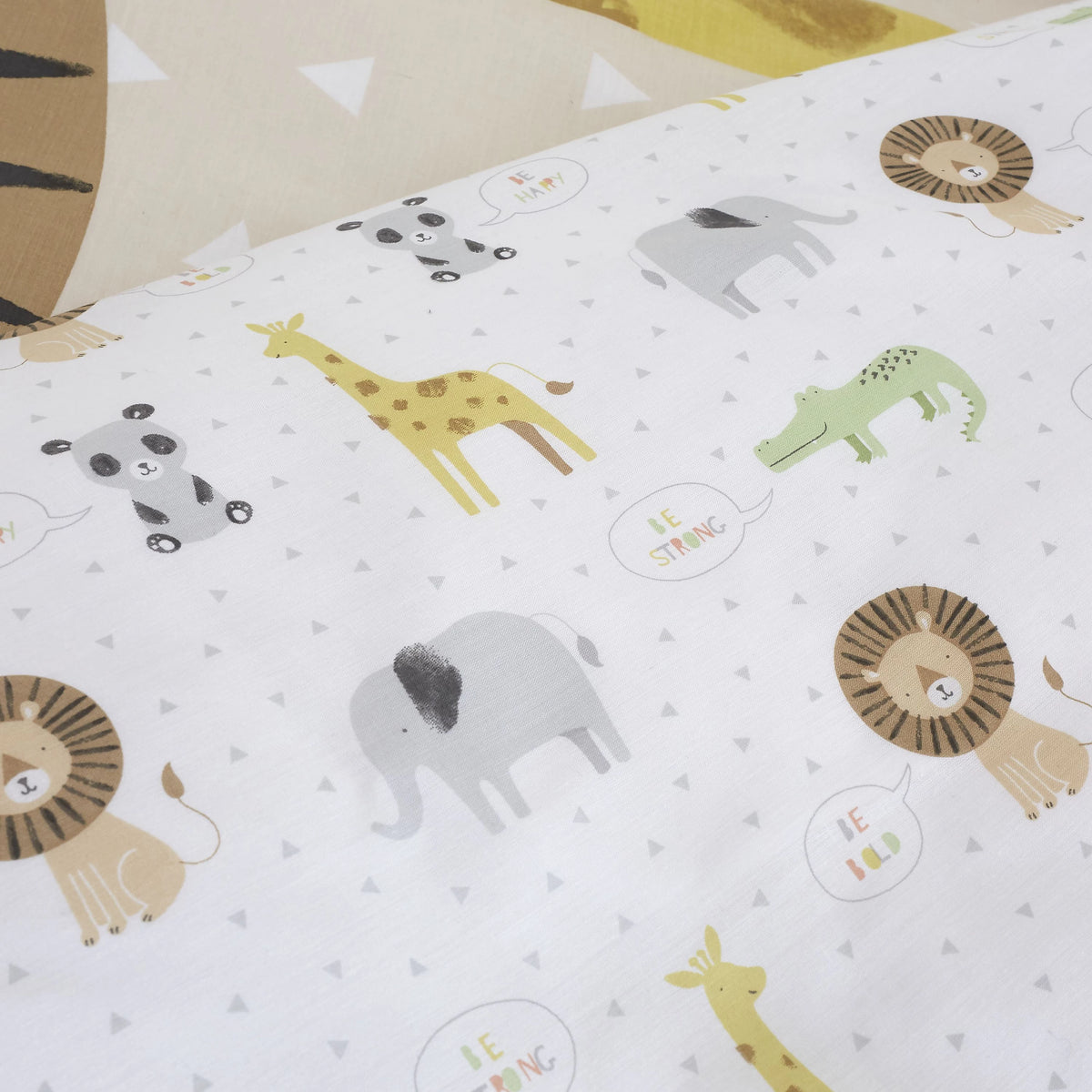 Catherine Lansfield Roarsome Animals Natural Duvet Cover Set
