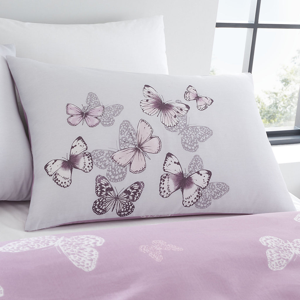 Catherine Lansfield Scatter Butterfly Duvet Cover Set Heather