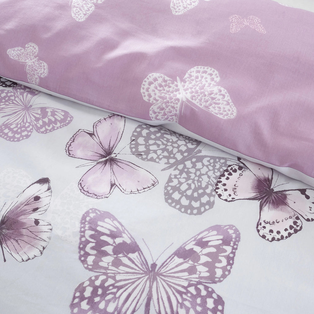 Catherine Lansfield Scatter Butterfly Duvet Cover Set Heather