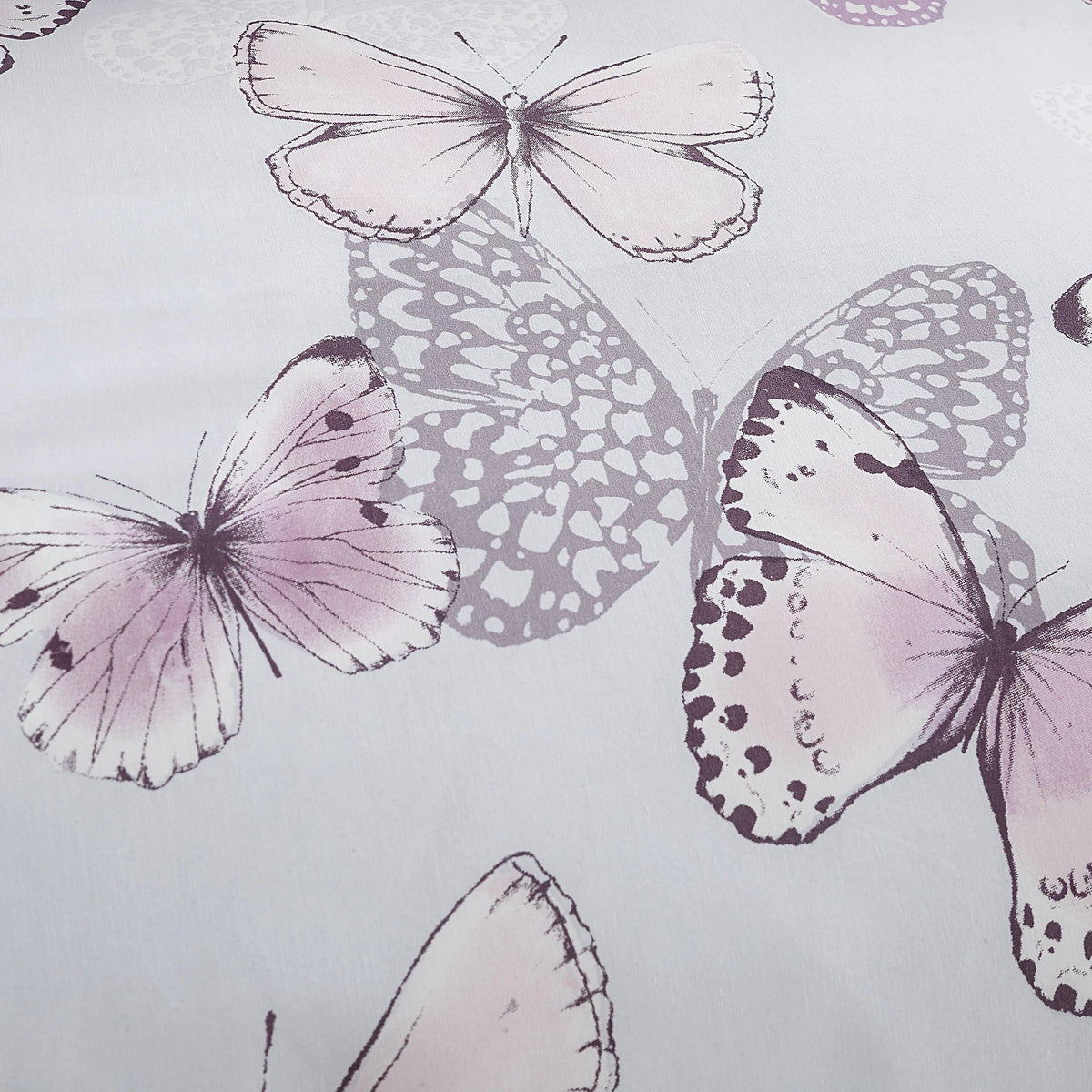 Catherine Lansfield Scatter Butterfly Duvet Cover Set Heather