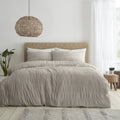 Catherine Lansfield Seersucker Duvet Cover Set Natural