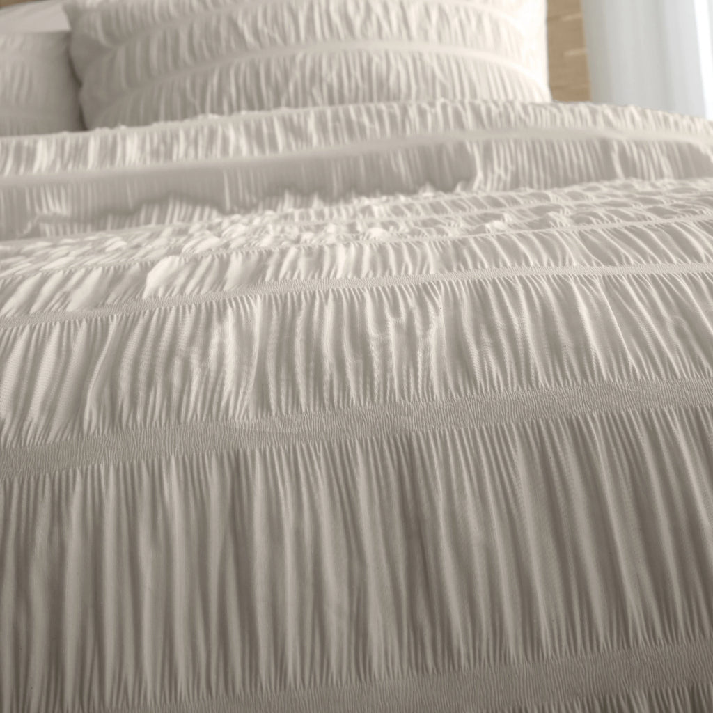 Catherine Lansfield Seersucker Duvet Cover Set Natural