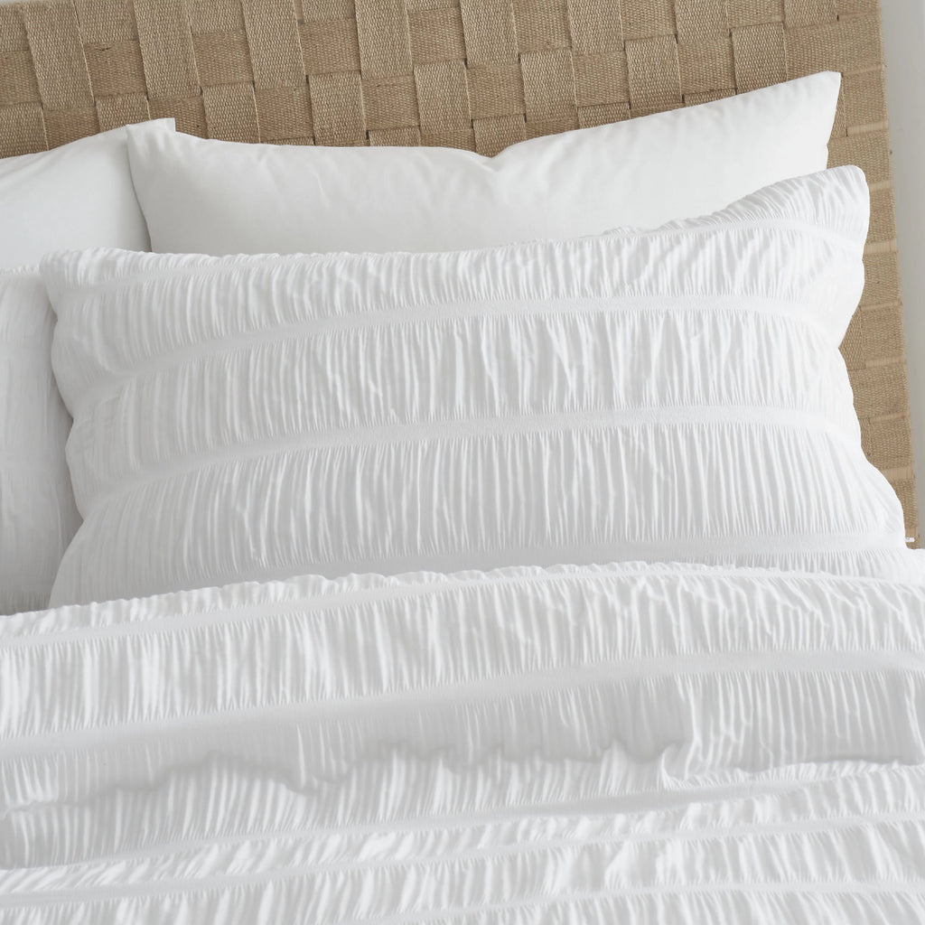 Catherine Lansfield Seersucker Duvet Cover Set White