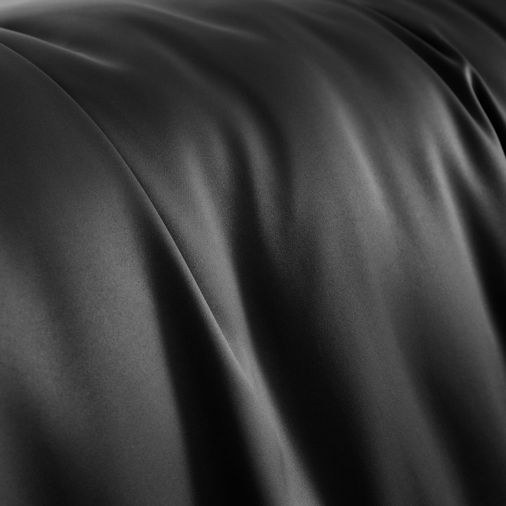Catherine Lansfield Silky Soft Satin Duvet Cover Set Black