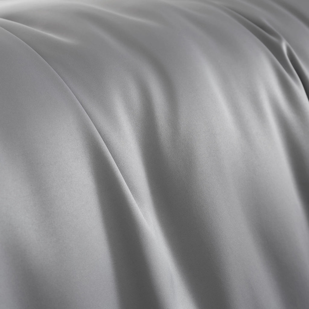Catherine Lansfield Silky Soft Satin Duvet Cover Set Silver