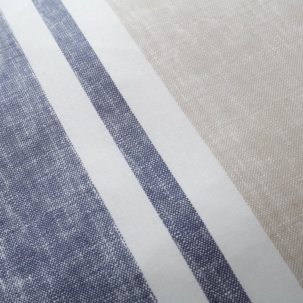 Catherine Lansfield Textured Banded Stripe Duvet Cover Set Blue