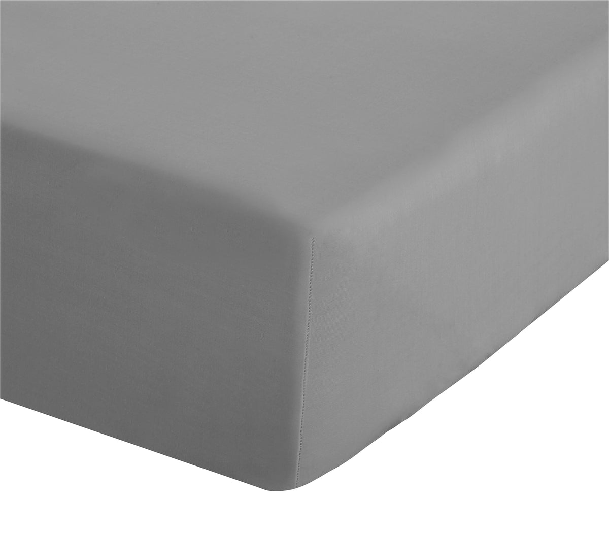 Catherine Lansfield Bedroom Easy Iron Percale Fitted Sheet 25cm Depth Grey