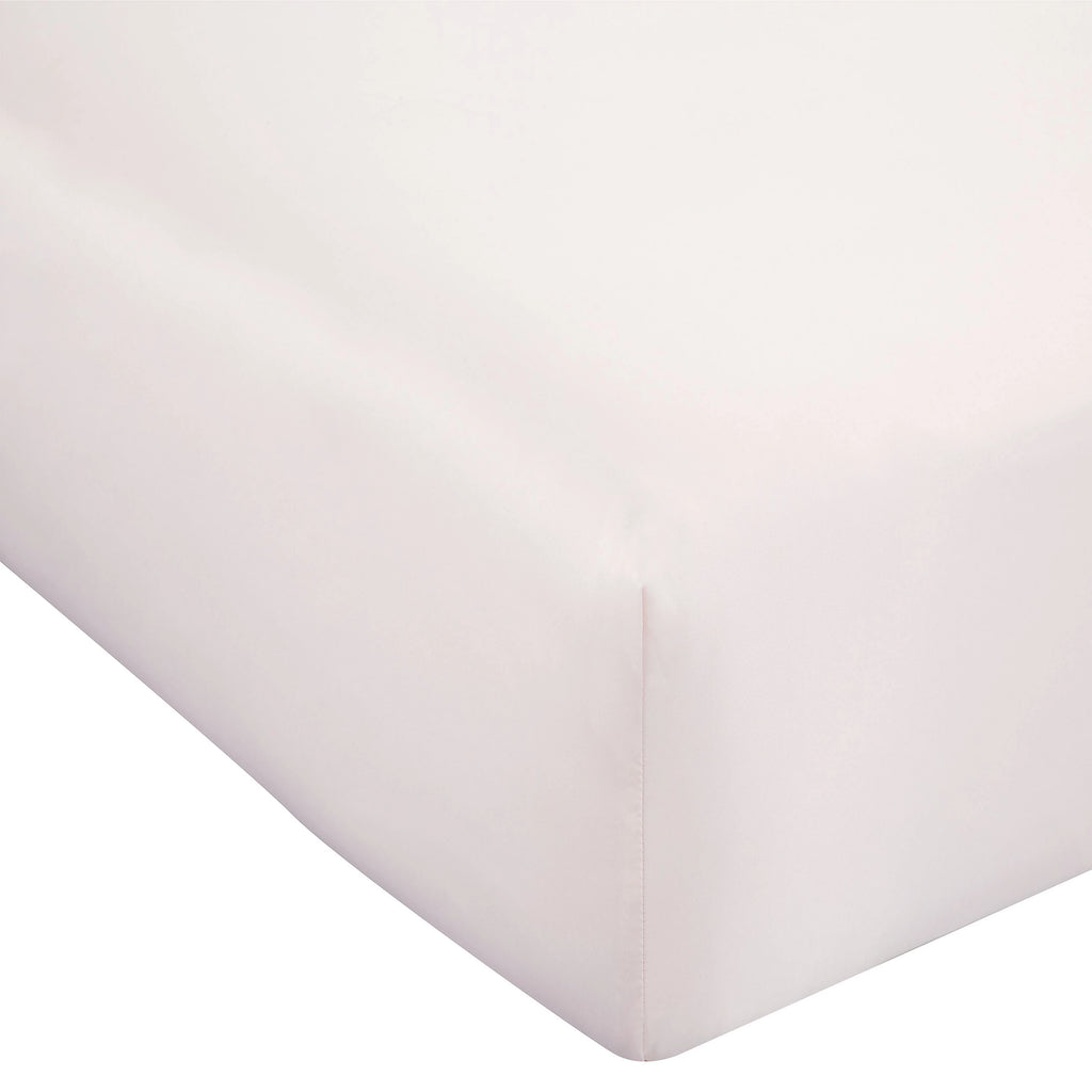 Catherine Lansfield Silky Soft Satin Fitted Sheet 30cm Depth Blush Pink